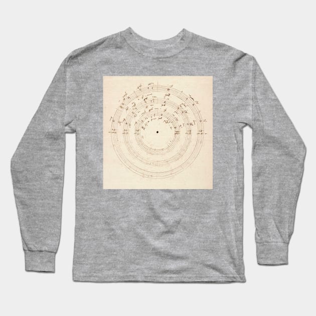 Haydn | Choral | Circular score, original manuscript Long Sleeve T-Shirt by Musical design